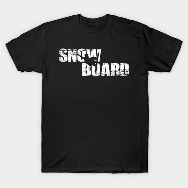 Distressed Look Snowboarding Gift For Snowboarders T-Shirt by OceanRadar